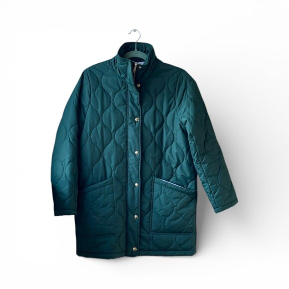 J.Crew Women's Green Quilted Jacket Size S - Picture 11 of 11